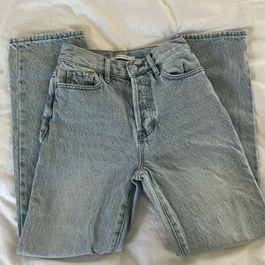 Pacsun Size 22 straight High Rise Jeans in light blue worn